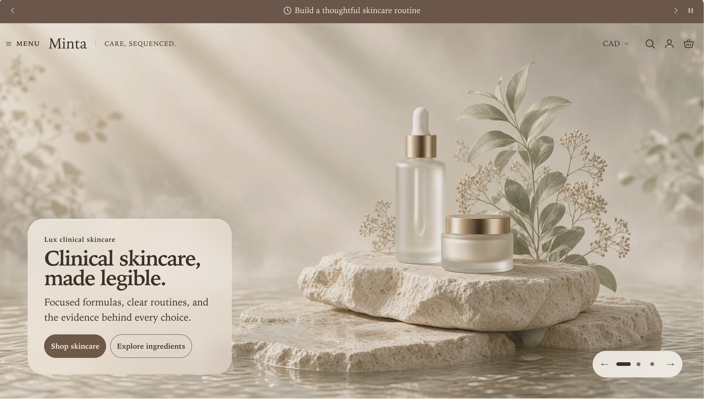Manifest storefront with a transparent Fine outline compact Menu bar